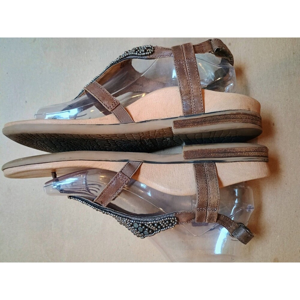 Aetrex Sheila Sandals Women's EU 41 US 10 Beaded Leather Comfort Sling Back - Picture 6 of 8